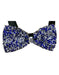 Sparkly Bow Tie Sequin Fabric Rhinestone sequin Bowtie Royal Blue ~ Silver