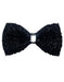 Sparkly Bow Tie Sequin Fabric Rhinestone Bowtie Black