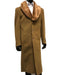 Men's Wool and Overcoat With Fur Collar Full Length 48 Inches Camel