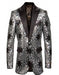 Silver & Black Shawl Lapel Blazer