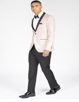 Men'S Pink Two Flap Front Pockets Blush Suit