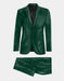 Olive Green ~ Sage Green Notch Label Velvet Suit