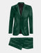 Olive Green ~ Sage Green Notch Label Velvet Suit