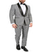 Black And White Checkered Suit - Gray Checkered Texture Houndstooth ~ Herringbone ~ Tweed Suits Slim Fitted - Black And White Checkered Suit