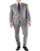 Light Grey Plaid Check  Slim Fit Flat Front Windowpane Suit