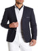 Blue And White Polka Dot Cotton Summer Sportcoat 2 Button Style Perfect For Prom Or Casual Blazer