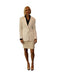 Two Button  women Blazer In White