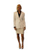 Two Button  women Blazer In White