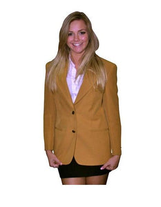Two Button women Blazer In Gold