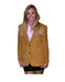 Two Button  women Blazer In Gold
