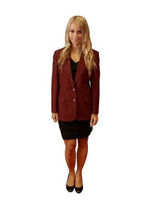 Two Button women Blazer In Burgundy