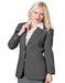 Two Button Grey Women Blazer