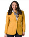 Two Button  Gold Women Blazer
