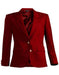 Two Button Red Women Blazer