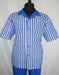 Men's Royal Blue 5 Buttons Short Sleeve Walking Suit