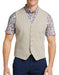 Six Button Besom pocket Men's Slim Fit Seersucker Vest In Tan