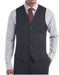 Six Button Besom pocket Men's Navy Modern Fit Suits Separates Vest