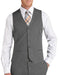 Five Button Besom pocket Men's Slim Fit Suit Separates Vest Medium Gray