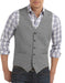 Five Button Besom pocket Mens Slim Fit Suit Separates Vest Gray