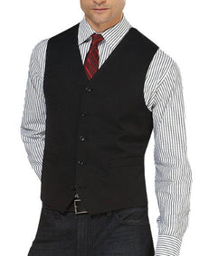 Black 5 Button Besom pocket Platinum Suit