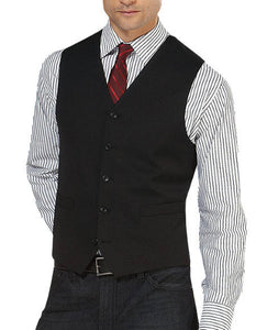 Black 5 Button Besom pocket Platinum Suit