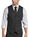 Five Button Besom pocket Men's Charcoal Tic Modern Fit Suits Separates Vest