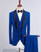 Men's Dark Blue One Button Back Vent Shawl Lapel Tuxedos