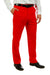 Men's Red 100% Polyester Slim Fit Pants