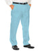 Men's Light Blue 100% Polyester Slim Fit Suit Pants