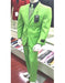 Men's Lime Green Two Button Closure Suit