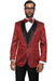 Men'S Modern Fit Paisley Floral Red Tuxedo