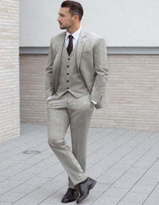 Old Fashioned School Style Suit 1800's Vintage Suits Light Gray