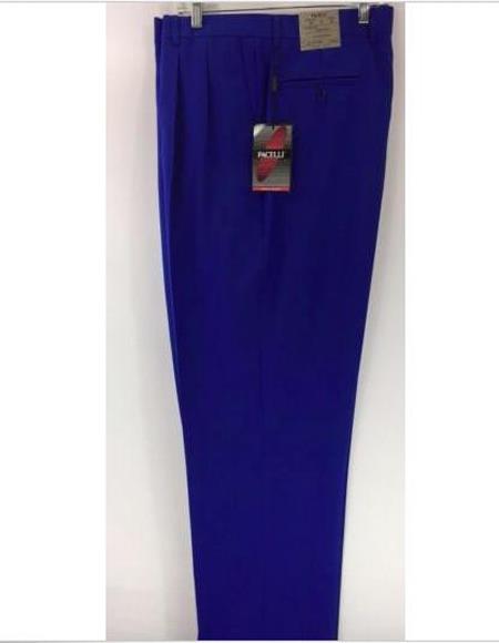 royal blue dress pants mens Men's Royal Blue Dress Pants 2-Pleats Unfinished Hem Royal Blue / PLEASE SELECT YOUR SIZE
