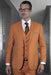 Men's Rust Ultra Slim Fit Prom Suit or Wedding Suit