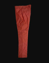 Men's Brick Modern Fit Linen Slacks