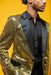 Black and Gold Sequin Tuxedo - Fashion Fancy Blazer + Matching Bowtie