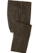 Men's Linen Fabric Pants Flat Front Rich Brown