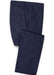 Men's Linen Fabric Pants Flat Front Dark Blue