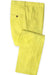 Men's Linen Fabric Pants Flat Front Safari Yellow