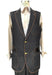 Men's Black Button Fastener Sleeveless Denim Suit