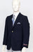 Poplin Fabric Pacelli Solid 2 Button Navy Blazer BLAIR-70001