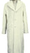 Faux Fur Overcoat - Long Top Coat Full length Coat Off-White