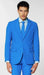 Men's Electric Blue 2 Buttons Suit