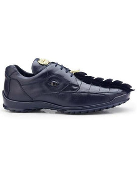 Men's Sneaker Night Blue Crocodile and Calfskin