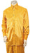 Men's Gold Button Fastening Walking Silk Leisure Suit