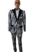 Men'S Black And White Floral Suits