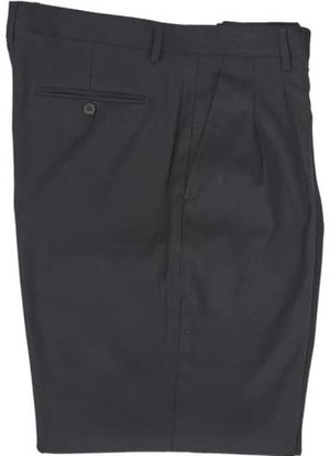 Double Pleated Pants 01-Black