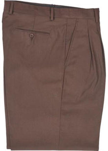 Double Pleated Pants 25-Brown