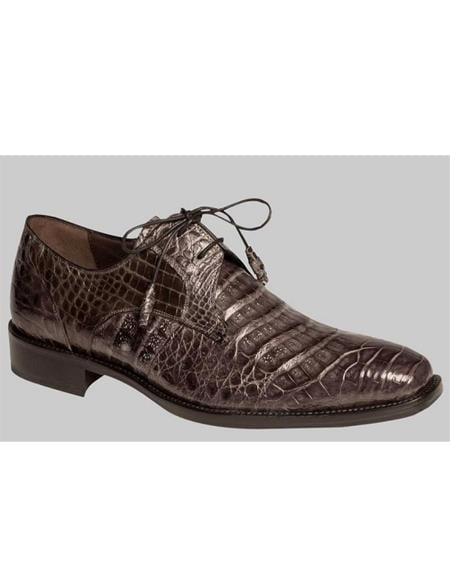 Mezlan Brand Mezlan Men's Dress Shoes Sales Men's Brown Genuine Crocodile Skin Shoe