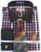 Black Fuchsia Colorful Men's Dress Shirt